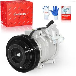 PHOBOOS A/C Compressor with Clutch Compatible with Acura MDX/ZDX 2007-2013, Honda Odyssey/Pilot/Ridgeline 2008-2017, V6 3.5L,3.7L. Fast Cooling, Low Noise, Easy Installation, Ref. CO-10840C, 158334