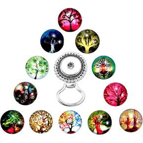 Mjartoria tree tree of life eyeglass حامل الأزرار المفاجئة مركزية زجاج العيون.