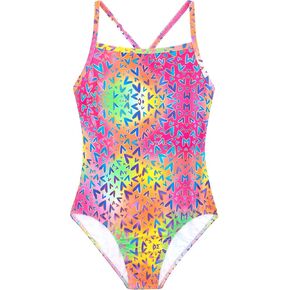 Belovance Girls Swimsuits One Piece Bathing Suit Crossback Straps Cute Toddler Kids Pool Beach Swimwear Quick Dry 4-12 Years