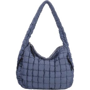 Puffer Tote Bag for Women Large Quilted Carryall Bag Soft Puffy Crossbody Lightweight Shoulder Handbags Work Travel