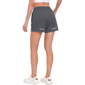 Little Donkey Andy Women's Running Shorts, Lightweight Stretch Workout Outdoor Hiking Bicycle Athletic Shorts with Pockets