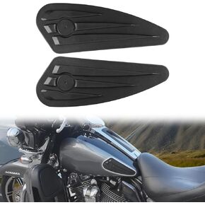 Rubber Fuel Tank Knee Pad Kit for Harley, 3D Tank Side Panel Decals Fuel Protector Stickers for Harley Sportster XL883 1200 Dyna Softail Slim Street 500 750 XG500 XG750 Accessories,(2PCS)