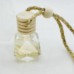 Hanging Car Diffuser Air Freshener Peppermint Essential Oil Fragrance - Perfect for car, small room or as a gift. Long lasting scent with wooden diffuser cap. in Saudi Arabia