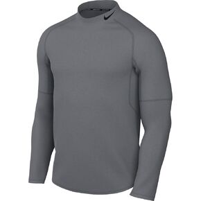 Nike Pro Men's Dri-FIT Fitness Mock-Neck Long-Sleeve Top (Smoke Grey/Black, FB7908-084) Size X-Large