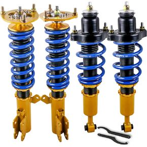 MOSTPLUS Coilovers Lowering Struts Compatible with 2008-2016 Mitsubishi Lancer Ralliart CY2A CZ4A Front+Rear Shocks Adjustable Height (Excludes Lancer Evolution)