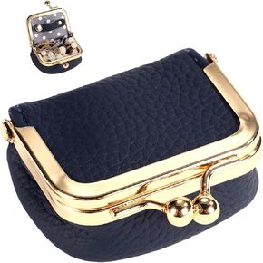 Tiny Travel Jewelry Box for Women, PU Genuine Leather Mini Jewelry Case Portable Small Jewelry Organizer Coin Purse with Compartments for Girls Women Gifts Rings Earring Necklace Bracelets Storage
