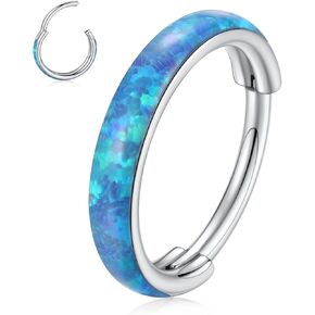 Funlmo 316L Surgical Steel Conch Percing Jewelry Jewelry Grosting Adring Tove Ring Hoop Helix Hoop Conch Hoop Broadside Opal Conch arring