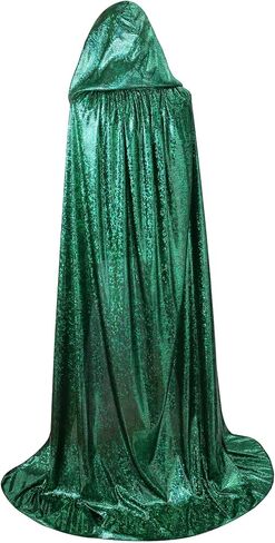 Adult Halloween Hooded Cloak Christmas Party Shiny Cape Cosplay Costumes in Saudi Arabia