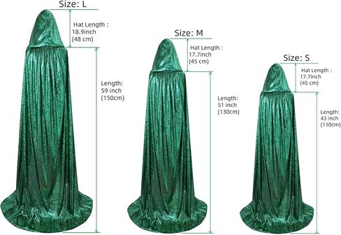 Adult Halloween Hooded Cloak Christmas Party Shiny Cape Cosplay Costumes in Saudi Arabia