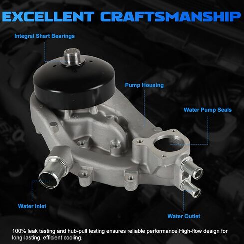 AW6009 مضخة المياه مع ترموستات تناسب 2007-2013 Silverado 1500 ، تناسب Express Tahoe Suburban Savana ، 4.8L 5.3L 6.0L Professional Water Pump Kit استبدال OE 2600767 in Kuwait