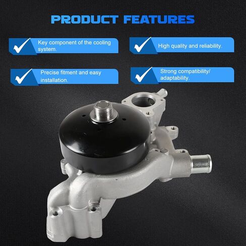 AW6009 مضخة المياه مع ترموستات تناسب 2007-2013 Silverado 1500 ، تناسب Express Tahoe Suburban Savana ، 4.8L 5.3L 6.0L Professional Water Pump Kit استبدال OE 2600767 in Kuwait