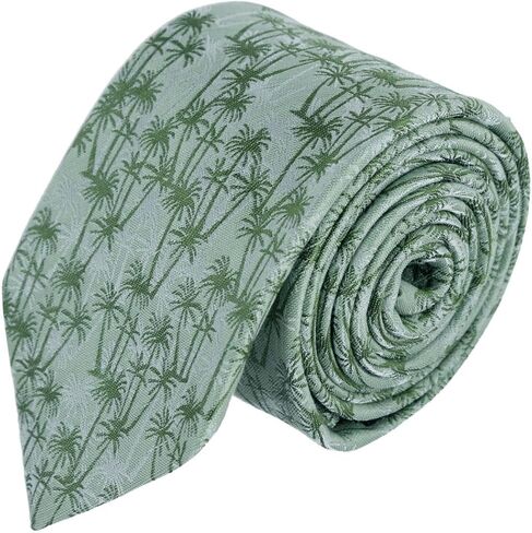 Trafalgar Men's Nohea Palm Tree Linen Blend Novelty Necktie in Kuwait