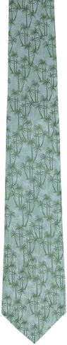 Trafalgar Men's Nohea Palm Tree Linen Blend Novelty Necktie in Kuwait