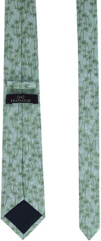 Trafalgar Men's Nohea Palm Tree Linen Blend Novelty Necktie in Kuwait