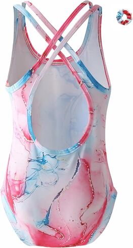Girls One Piece Swimsuit Cute Crossback Bathing Suits Quick Dry Kids Beach Swimwear 4-12Y in Saudi Arabia