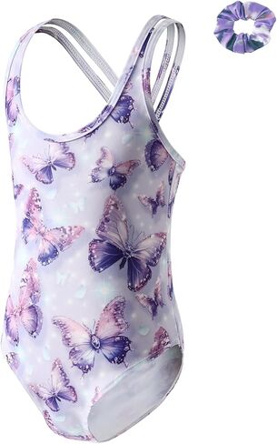 Girls One Piece Swimsuit Cute Crossback Bathing Suits Quick Dry Kids Beach Swimwear 4-12Y in Saudi Arabia