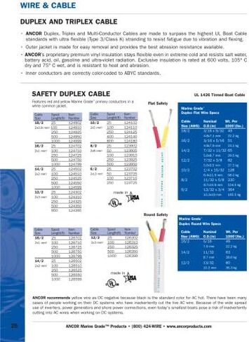 كابل أمان مزدوج من انكور 123910، 8/2 AWG (2 × 8 مم2)، مسطح - 100 قدم، أحمر/أصفر in Saudi Arabia