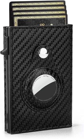 CARBON FIBER Men's Wallet, RFID Blocking, Slim, Credit Card Holder, Men's Wallet (Black) in Saudi Arabia