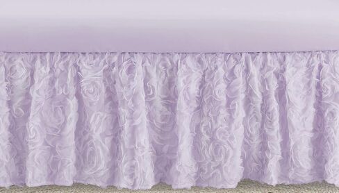 Sweet Jojo Designs White Boho Bohemian Girl Baby Nursery Crib Bed Skirt Dust Ruffle - Solid Color Shabby Chic Princess Luxurious Luxury Elegant Vintage Designer Boutique Victorian Cotton Fringe Tassel in Saudi Arabia