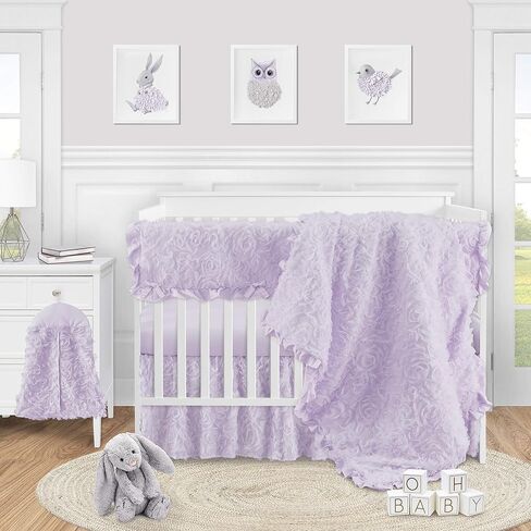 Sweet Jojo Designs White Boho Bohemian Girl Baby Nursery Crib Bed Skirt Dust Ruffle - Solid Color Shabby Chic Princess Luxurious Luxury Elegant Vintage Designer Boutique Victorian Cotton Fringe Tassel in Saudi Arabia