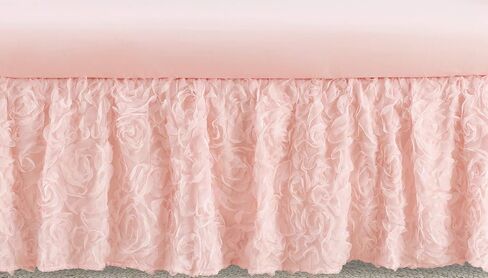 Sweet Jojo Designs White Boho Bohemian Girl Baby Nursery Crib Bed Skirt Dust Ruffle - Solid Color Shabby Chic Princess Luxurious Luxury Elegant Vintage Designer Boutique Victorian Cotton Fringe Tassel in Saudi Arabia