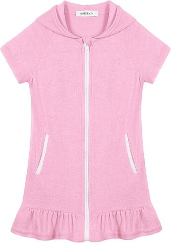 Bsubseach Girls Swimsuit Coverup Terry Zip-up bathing suit to Cover Up Shulfle Kids in Saudi Arabia