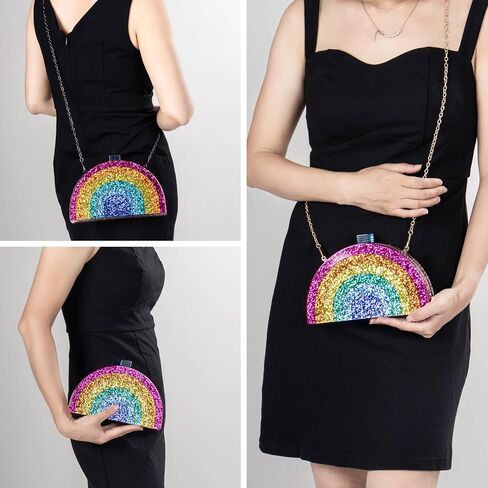 Clutch Bag for Women Evening Bag with Detachable Chain Strap Gala Balls Purse for Wedding Cockatail in Kuwait