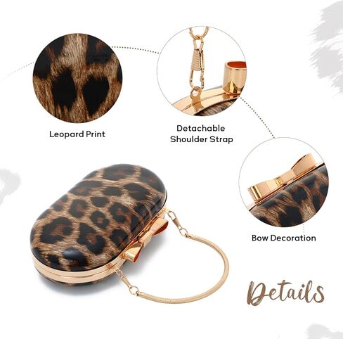 Small Leopard Purse for Women Leopard Evening Tote Bag Cheetah Print Purse Handbag with Chain for Wedding Party in Saudi Arabia