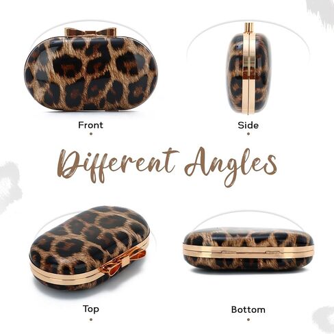 Small Leopard Purse for Women Leopard Evening Tote Bag Cheetah Print Purse Handbag with Chain for Wedding Party in Saudi Arabia
