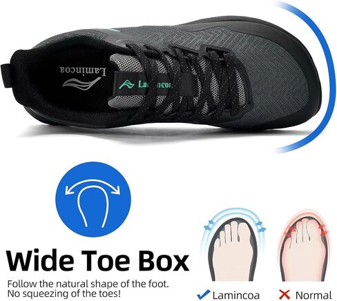 Lamincoa Wide Men's Sneakers Walking Tennis Shoes Trail Running Shoe Outdoor Hiking Sneaker in Saudi Arabia