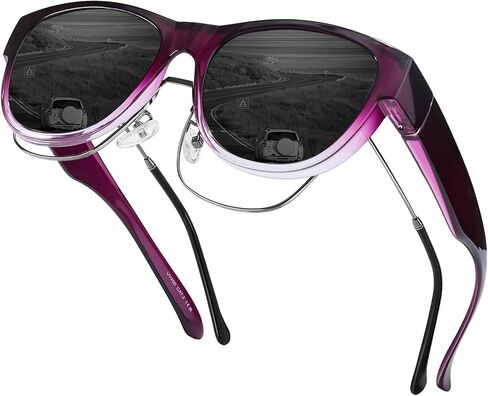 Polarized Fit Over Sunglasses for Women, Trendy Wear Over Glasses Shades UV400 Protection TS8010 in Saudi Arabia