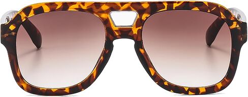 Long Keeper Retro Pilot Sunglasses Double Bridge Women Men Aviation Square Sun Glasses Thick Frame 70s Vintage Shades UV400 in Saudi Arabia