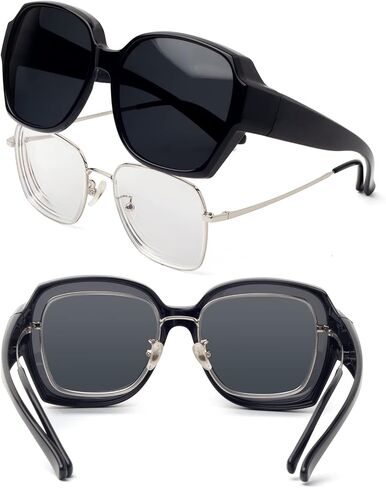 Face Shadow Over Glasses Sunglasses for Women Polarized UV Protection, Fit Over Prescription Glasses Sunglasses Lightweight in Kuwait