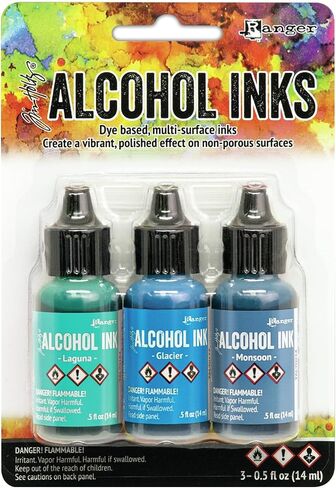 Tim Holtz - Ranger Alcohol Ink 3PKG, Teal/Blue Spectrum in Saudi Arabia