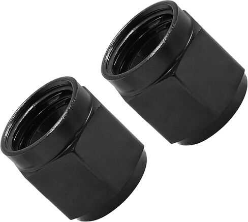 Hitefu 2PCS 6AN Flare Cap, Aluminum Female Flare Cap Nut Block Off Fitting Plug(Black) in Kuwait