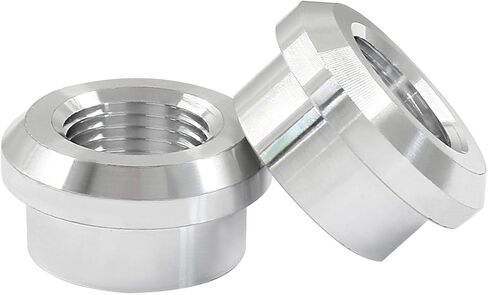 Hordion 2PCS 1/8" NPT Female Weld on Bung Fittings Aluminum Weldable Fuel Tank Fitting, Silver in Kuwait