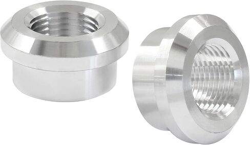 Hordion 2PCS 1/8" NPT Female Weld on Bung Fittings Aluminum Weldable Fuel Tank Fitting, Silver in Kuwait