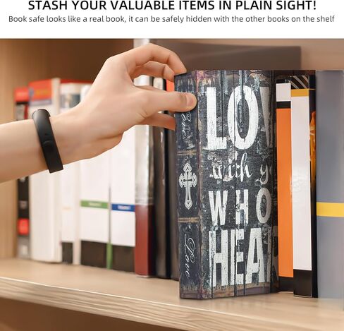 Wishacc Real Pages كتاب سري محمول مخفي آمن مع قفل مفتاح آمن - كتاب مجوف مع مقصورة سرية مخفية للمجوهرات والمال والنقود in Kuwait