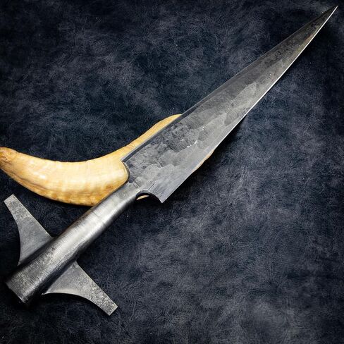 Armory Replicas - Compact Viking Throwing Spear Head Mount- Medieval Replica Hand Forged Iron Functional Small Hunting Spearhead - Pole Shaft Not Included in Saudi Arabia