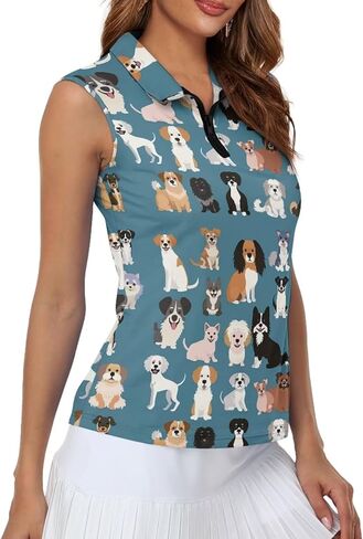 قمصان بولو جولف Uouormeti للنساء الجاف في غولف دبابة أعلى قمصان تنس رياضية جافة سريعة in Kuwait