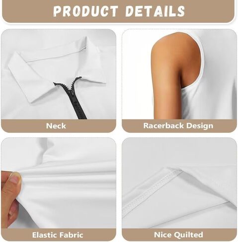 قمصان بولو جولف Uouormeti للنساء الجاف في غولف دبابة أعلى قمصان تنس رياضية جافة سريعة in Kuwait