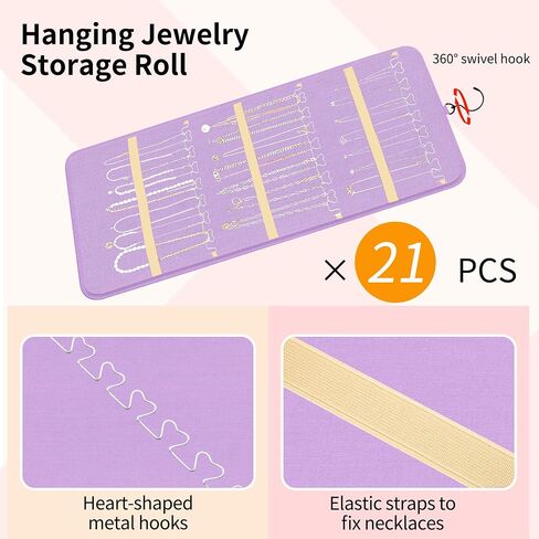 Bloss Hanging Jewelry Organizer with 48 Pockets, Doubled-Sided Mothers Day Gifts Hanging Jewelry Holder with Hanger Hooks, Jewelry Organizers and Storage for Earrings, Necklaces and Rings, Black in Saudi Arabia