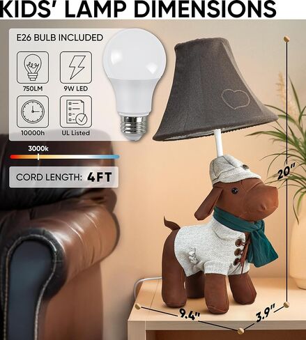 ALPACA Table Lamp for Kids Bedroom - Present for All Ages ، LLAMA LAMP LAMP TODDLER TODDLER BOYS ، ALPACA Room Decor Girls ، Hildrict Homes ، Teens Sister Sister ابنة أخت أخت الأخوة. in Kuwait