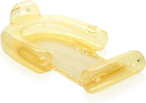 FUNBOY كرسي شبكي أزرق شفاف 2 في 1 كرسي مائي مع شبكة تبريد وأرجوحة مائية قابلة للنفخ لحمام السباحة in Saudi Arabia