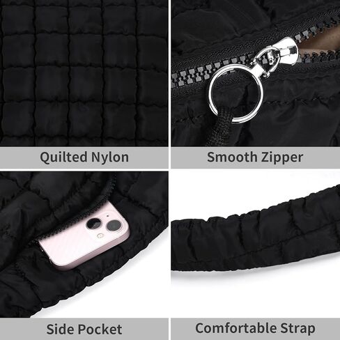 حقيبة حمل منتفخة للنساء كبيرة مبطن حقيبة كارال ناعمة منتفخة كروس كتف خفيفة الوزن العمل in Kuwait