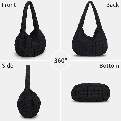 حقيبة حمل منتفخة للنساء كبيرة مبطن حقيبة كارال ناعمة منتفخة كروس كتف خفيفة الوزن العمل in Kuwait