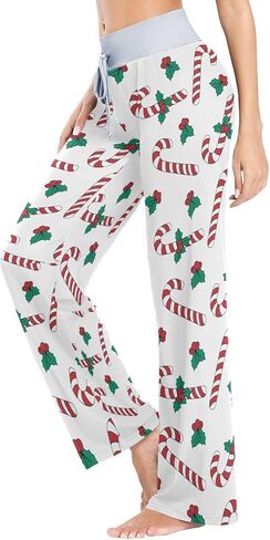 Ollabaky Women's Pajama Pants Christmas PJs Pajama Bottoms Women Wide Leg Sleep Lounge Pants in Saudi Arabia