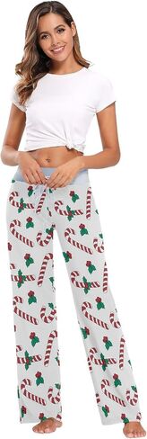 Ollabaky Women's Pajama Pants Christmas PJs Pajama Bottoms Women Wide Leg Sleep Lounge Pants in Saudi Arabia