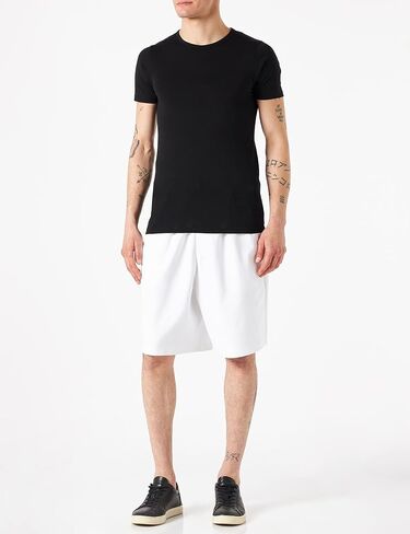 Armani Exchange Men Men Mensured Ribbon Logo Shorts Organic Cotton Shorts in Saudi Arabia