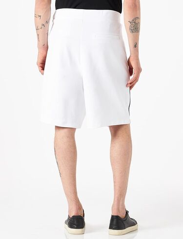 Armani Exchange Men Men Mensured Ribbon Logo Shorts Organic Cotton Shorts in Saudi Arabia